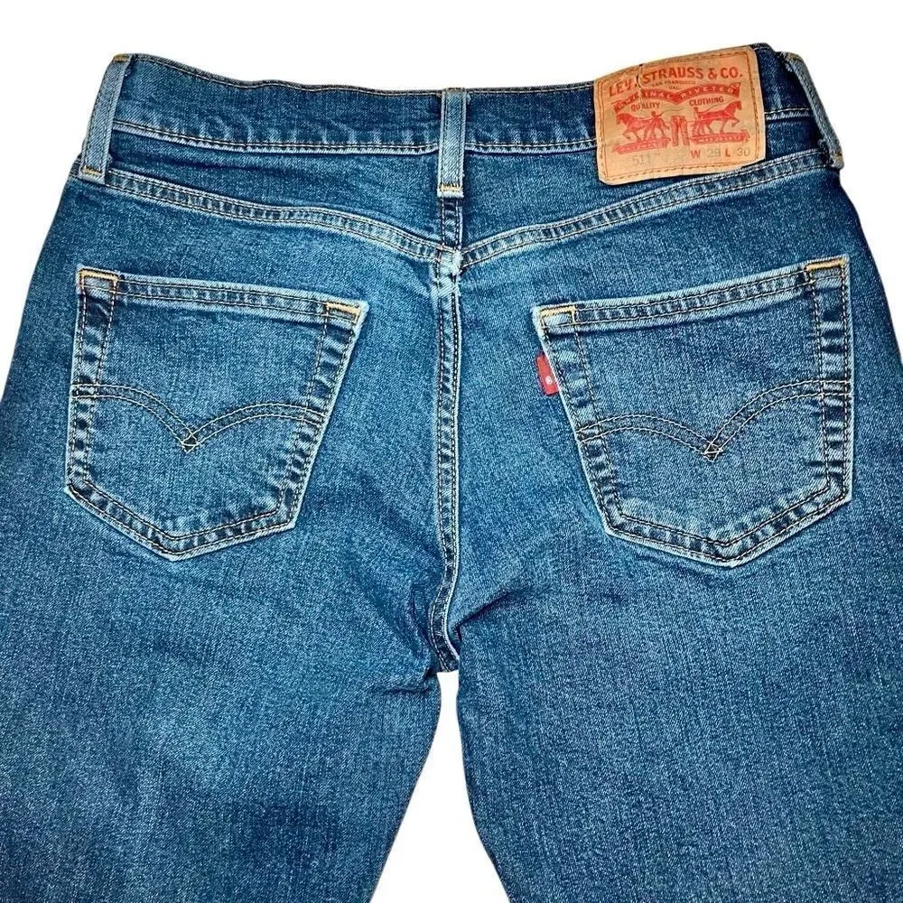 Levi’s 511 Slim Fit Straight Leg Jeans in Blue Wash Men’s 29/30